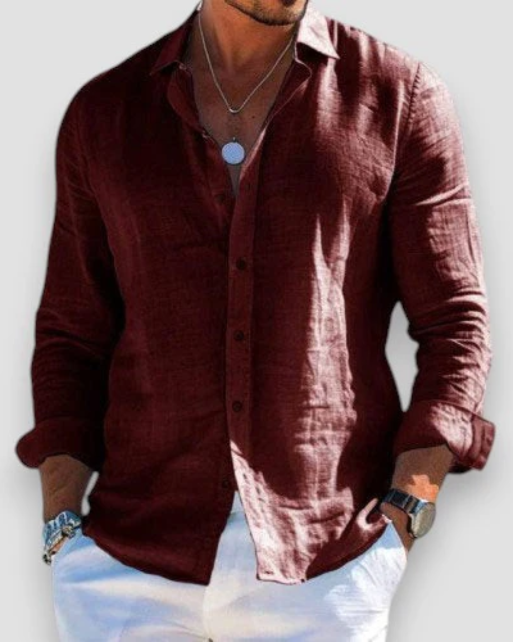 Leonardo - Camisa Lino Casual