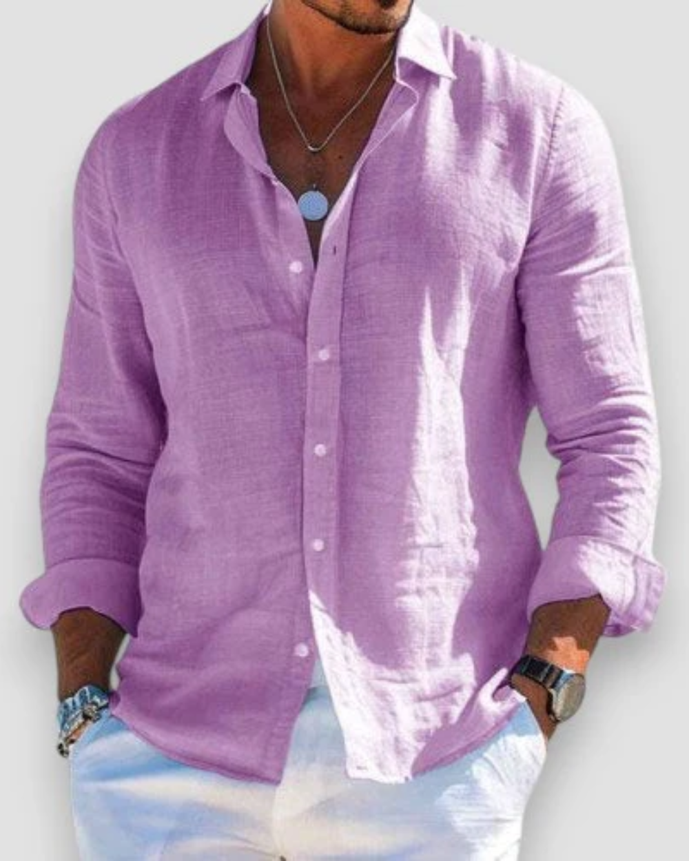 Leonardo - Camisa Lino Casual