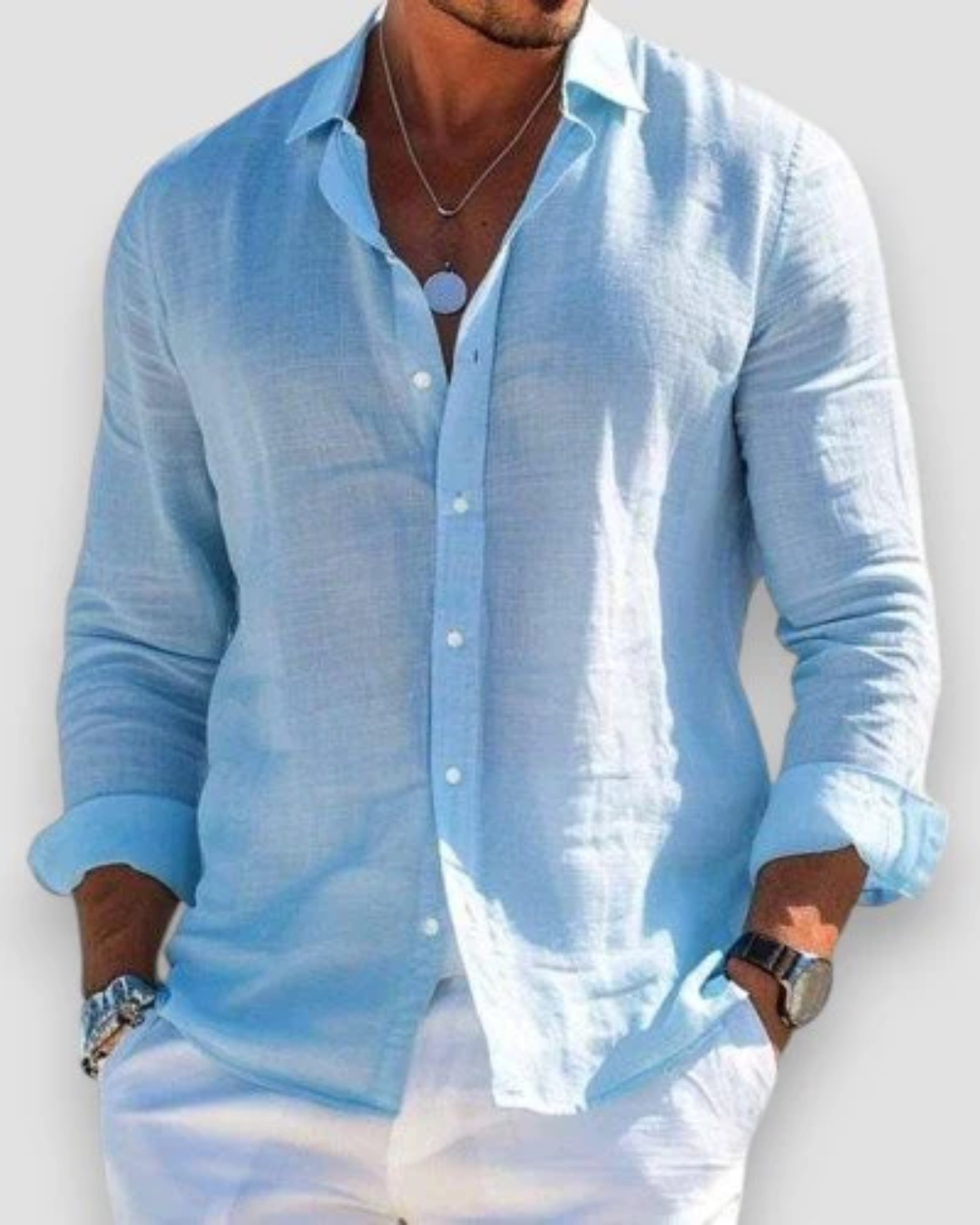 Leonardo - Camisa Lino Casual