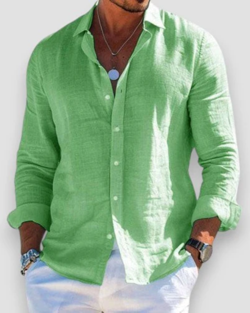 Leonardo - Camisa Lino Casual