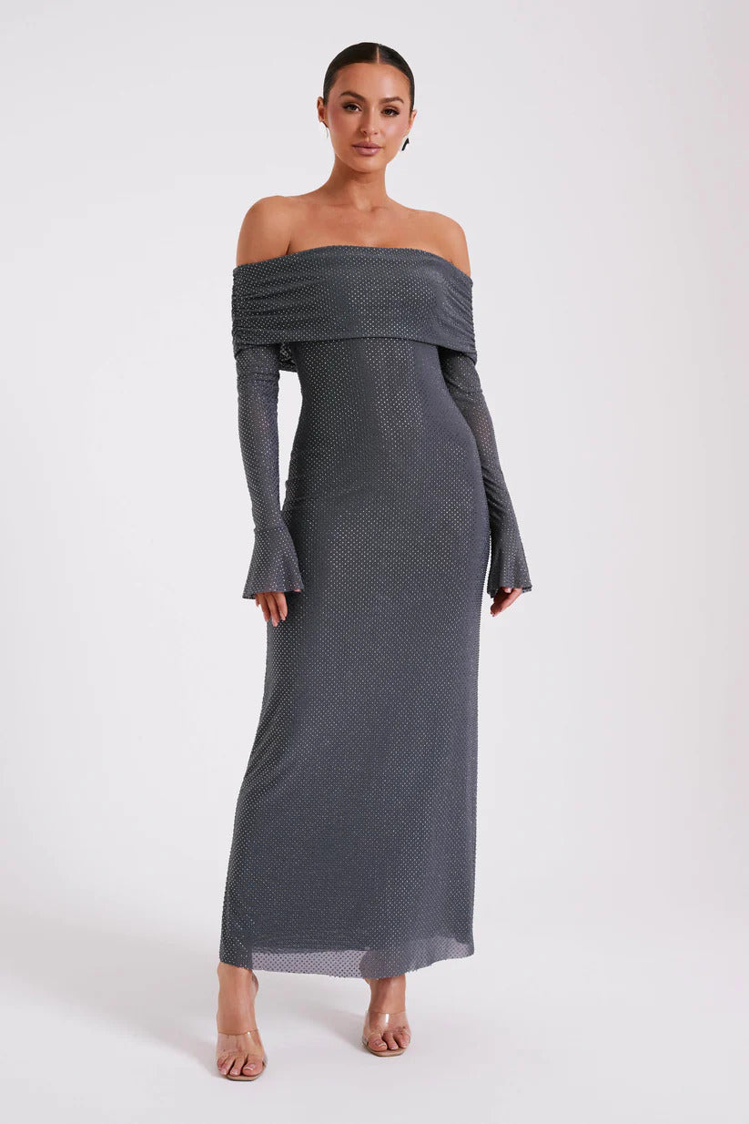 Ariadna™ | VESTIDO MAXI DE HOMBROS DESCUBIERTOS