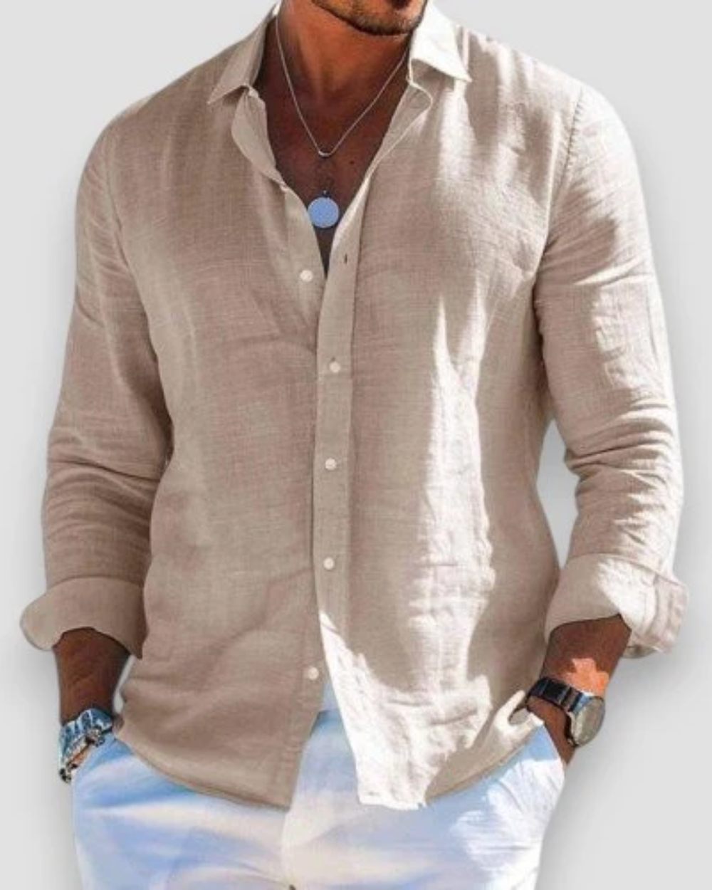 Leonardo - Camisa Lino Casual
