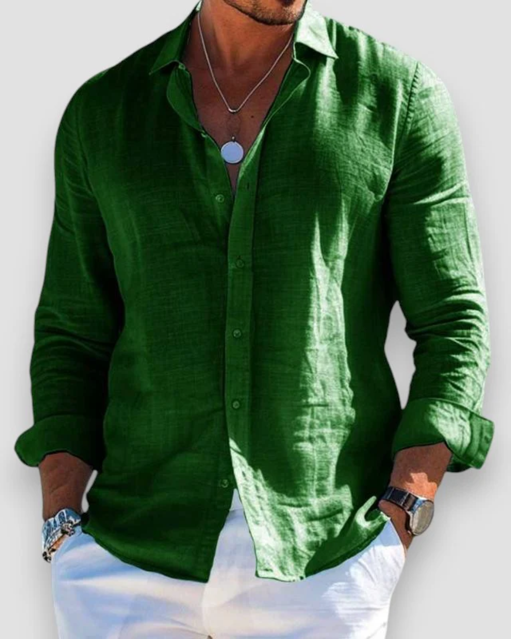 Leonardo - Camisa Lino Casual