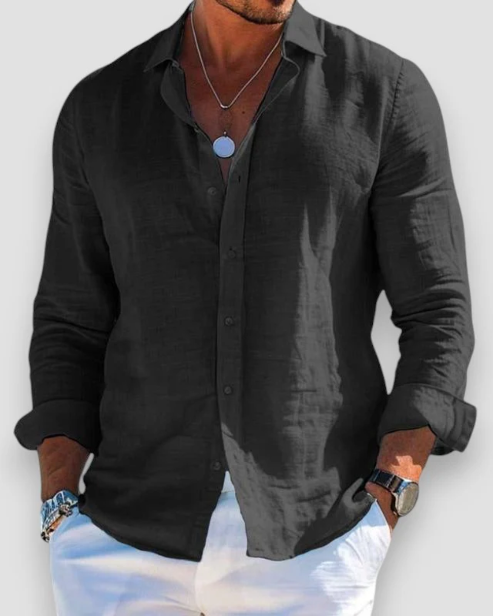 Leonardo - Camisa Lino Casual
