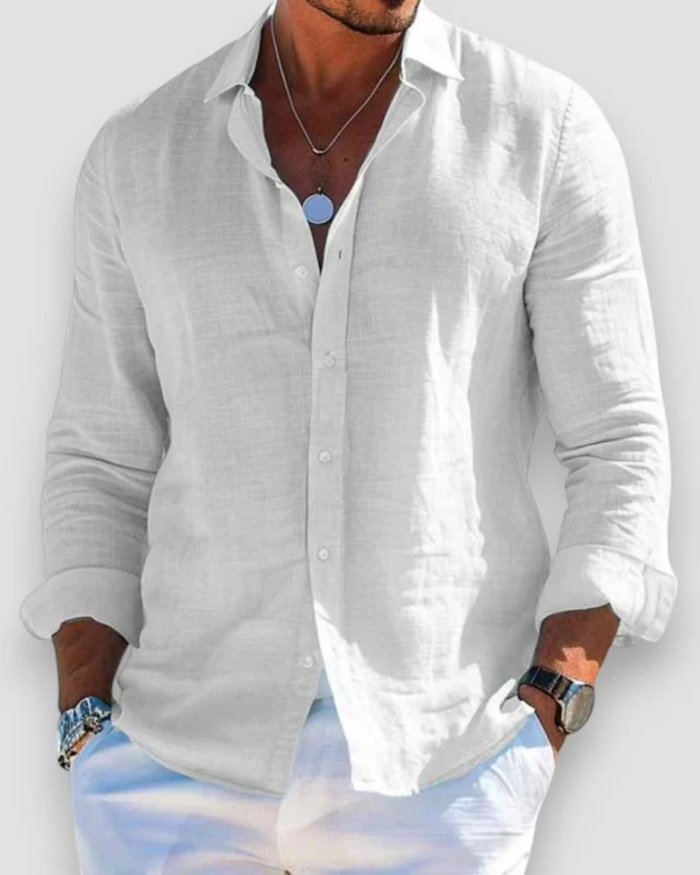 Leonardo - Camisa Lino Casual