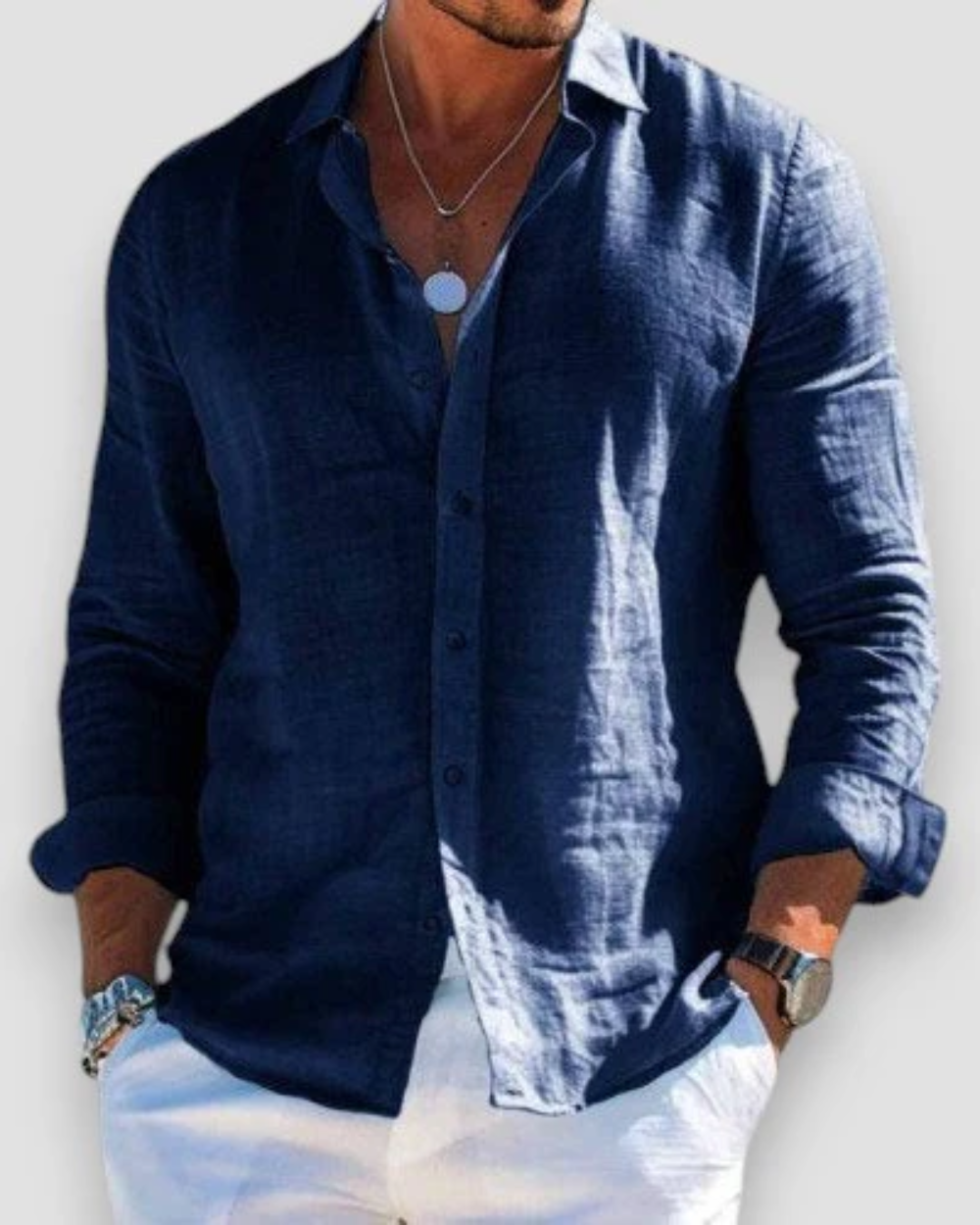 Leonardo - Camisa Lino Casual