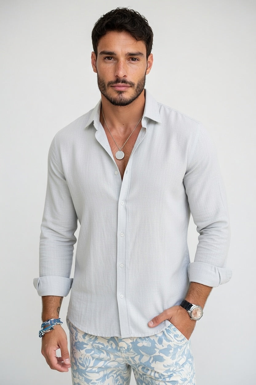 Leonardo - Camisa Lino Casual